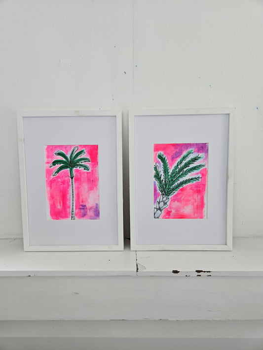 Coconut palm illustration - Hand drawn wall art