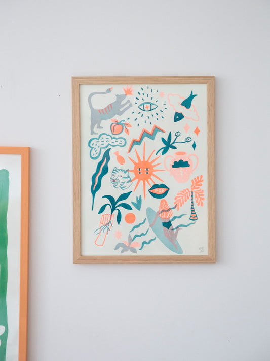 Balance / riso print wall art