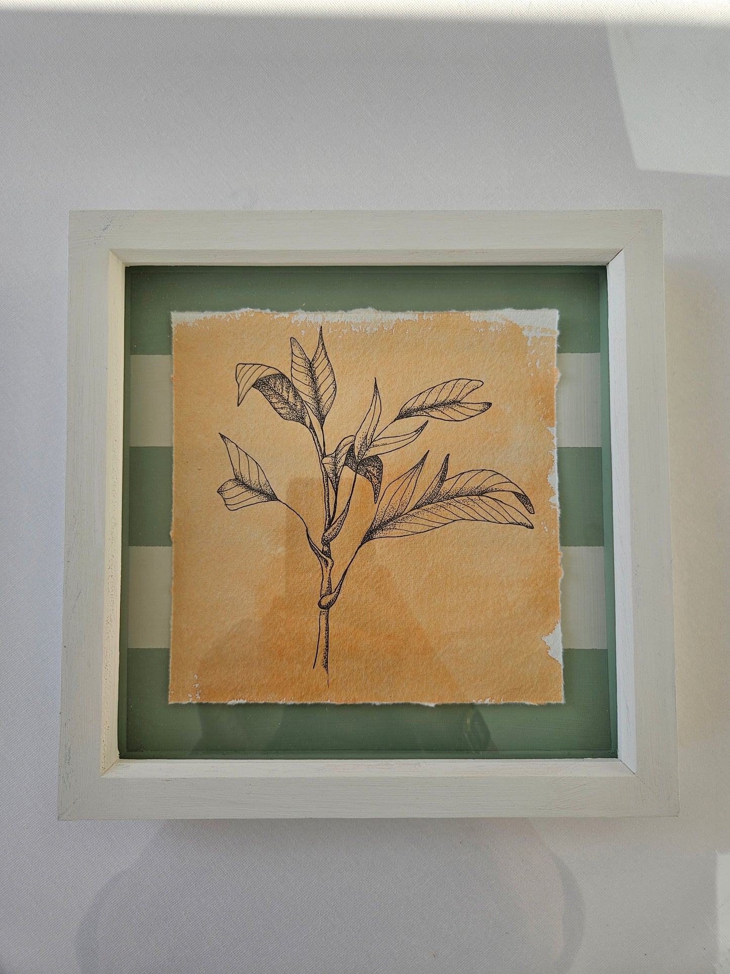 Orange palm illustration - hand-drawn wall art