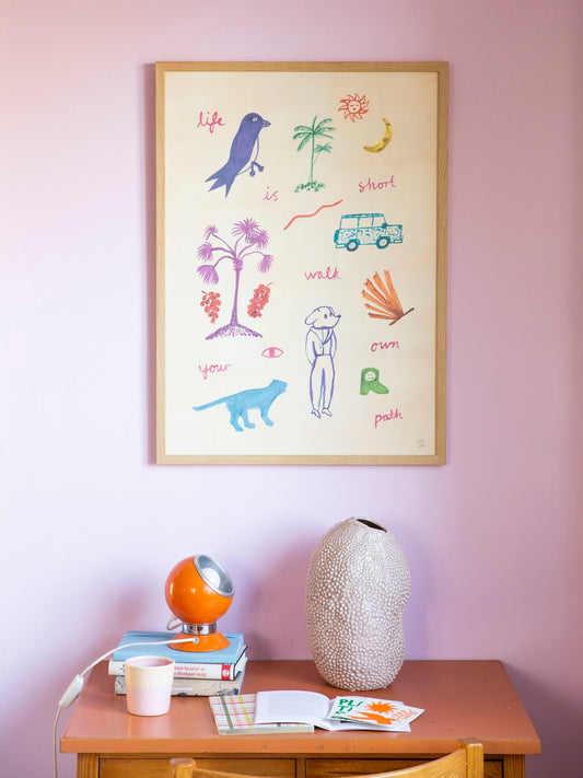 Walk your own path / offset print wall art