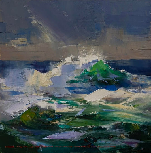 expressive painting of waves