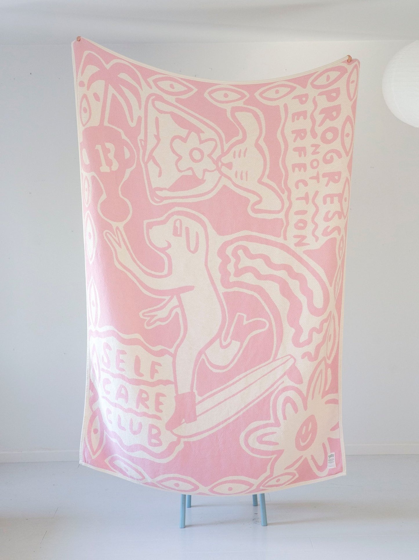 Self Care Cotton Blanket - Pink