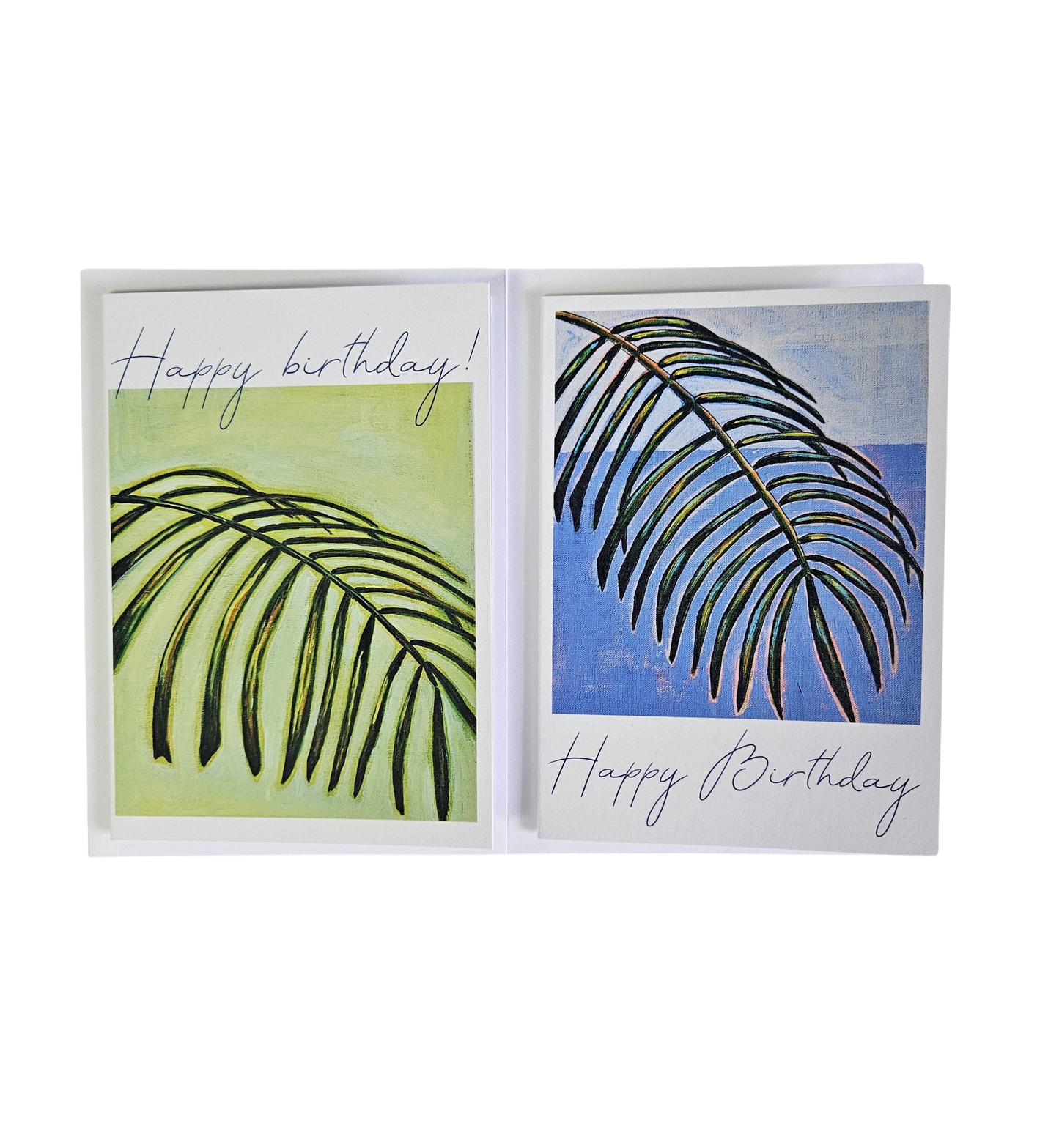 Birthday cards - pair of palms