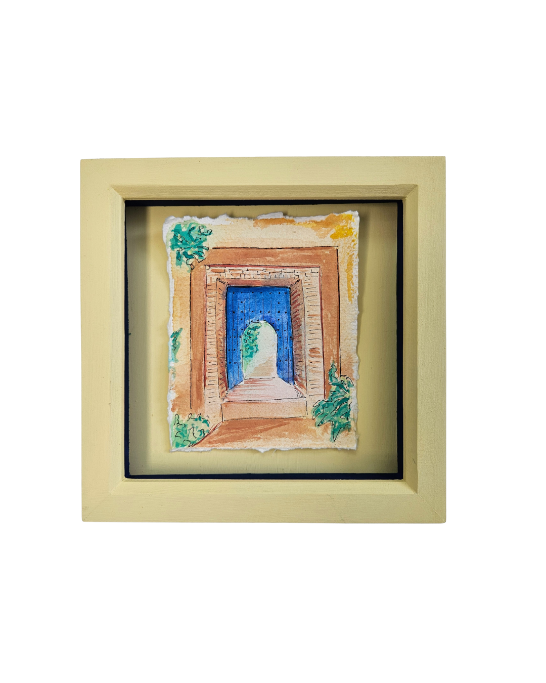 Escape to Marrakesh, illustration in handpainted frame