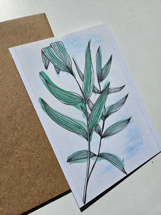 Tropical palm postcards - pack of 3, with envelopes