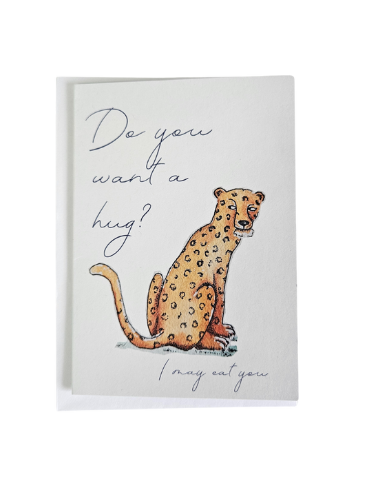 Leopard greeting card